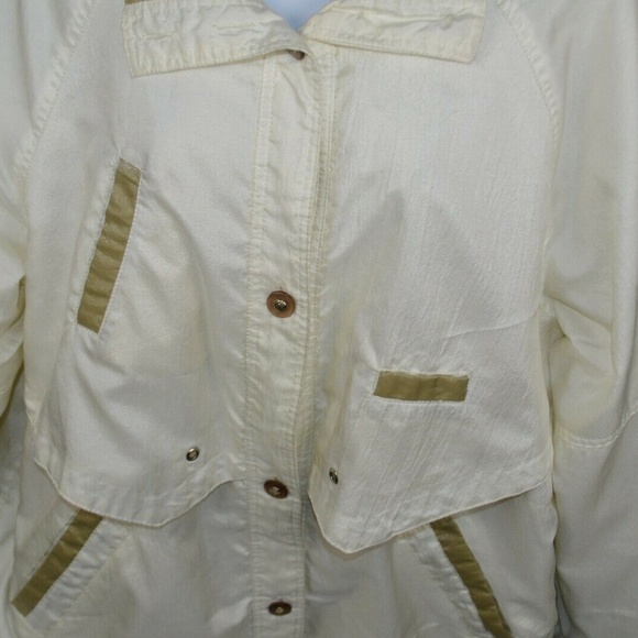 Vtg 1990's Cureent Seen Jacket, Crinkle Polyester, Glitter Trim Deadstock - Picture 3 of 7
